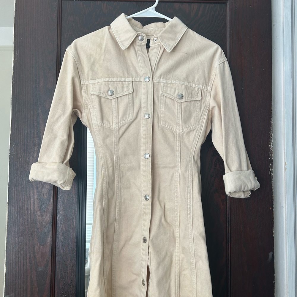 ASOS Cream Button-Up Shirt